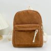 Cute small khaki Corduroy backpack