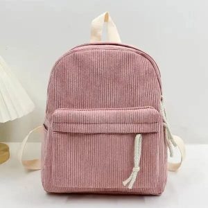 Cute small pink Corduroy backpack